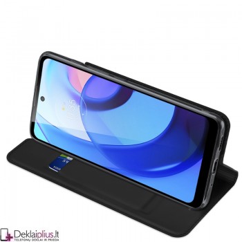 Dux Ducis dirbtinės odos viršelis - juodas (Motorola E30/E40) Dux Ducis dirbtinės odos viršelis - juodas (Motorola E30/E40)